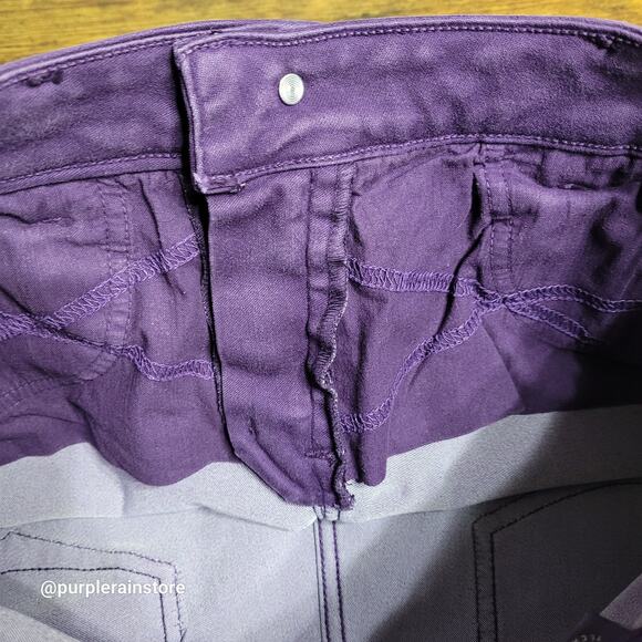 NYDJ Jeans 8 Legging Mid Rise Lift Tuck Technology Stretch Denim Purple - Picture 3 of 11